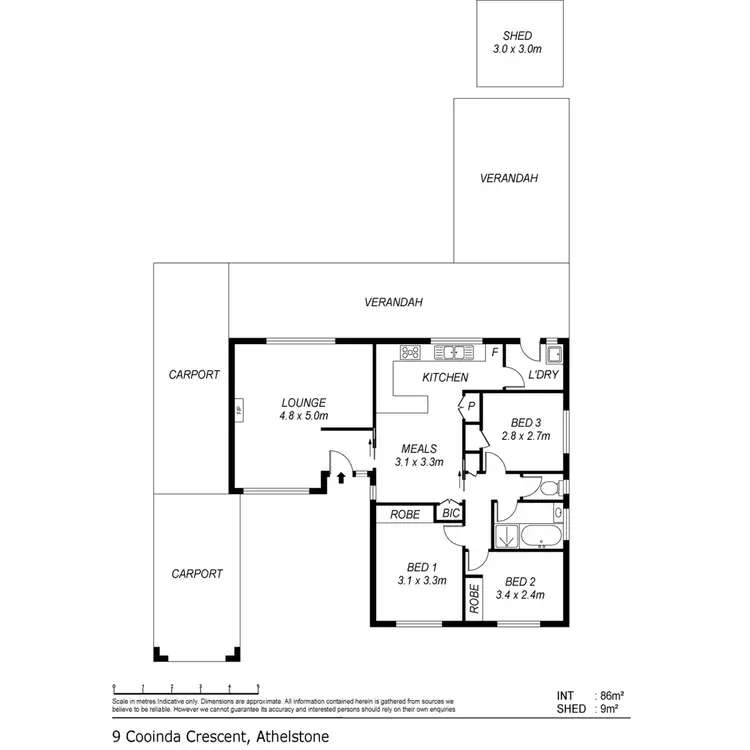 Floorplan of Homely house listing, 9 Cooinda Crescent, Athelstone SA 5076