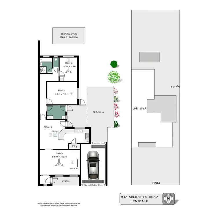 Floorplan of Homely unit listing, 84A Sherriffs Road, Morphett Vale SA 5162