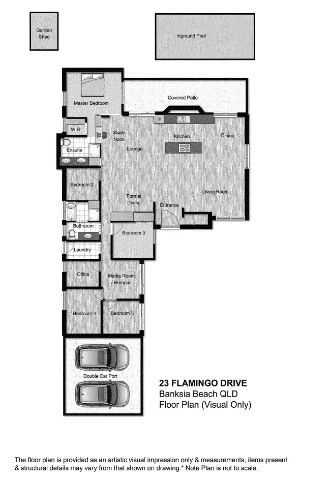 Floorplan of Homely house listing, 23 Flamingo Drive, Banksia Beach QLD 4507