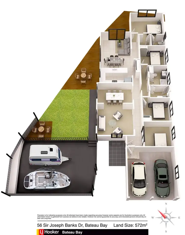 Floorplan of Homely house listing, 56 Sir Joseph Banks Drive, Bateau Bay NSW 2261