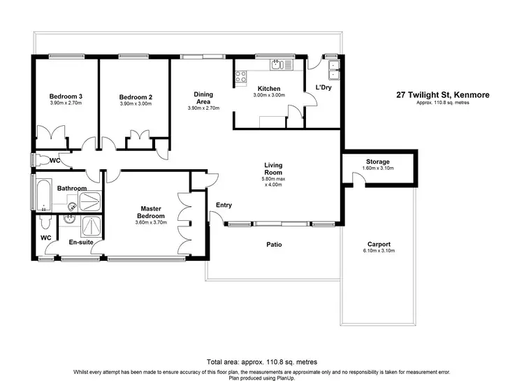 Floorplan of Homely house listing, 27 Twilight Street, Kenmore QLD 4069