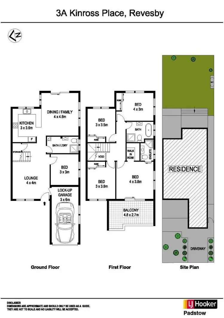 Floorplan of Homely house listing, 3a Kinross Place, Revesby NSW 2212