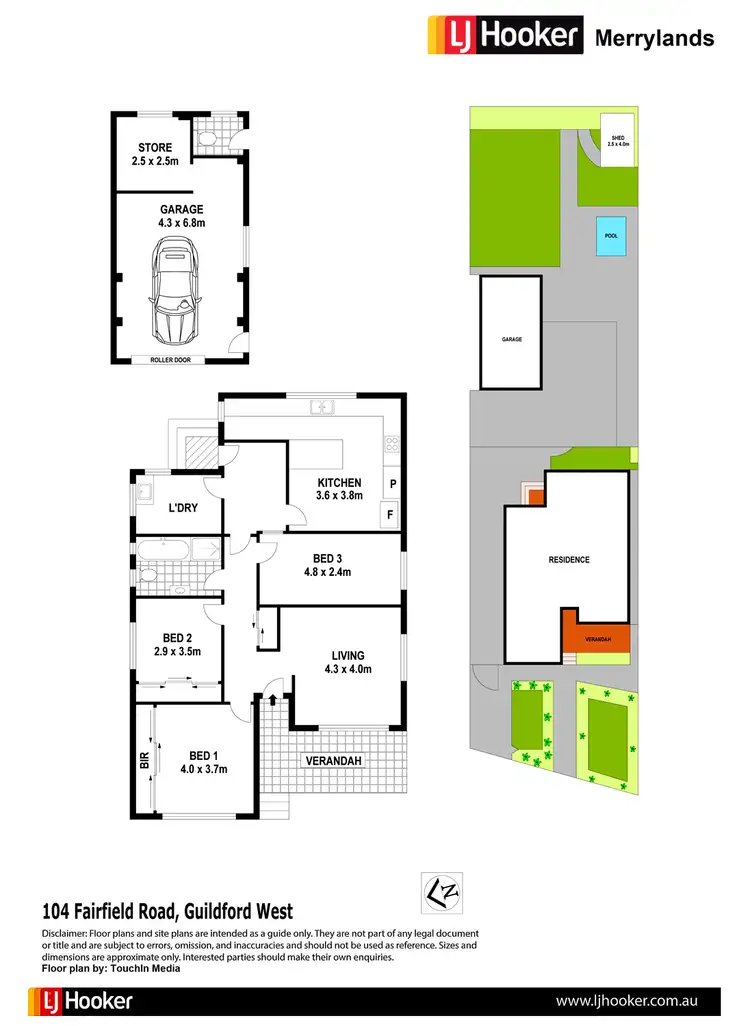 Floorplan of Homely house listing, 104 Fairfield Rd, Guildford NSW 2161