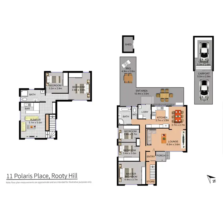 Floorplan of Homely house listing, 11 Polaris Place, Rooty Hill NSW 2766