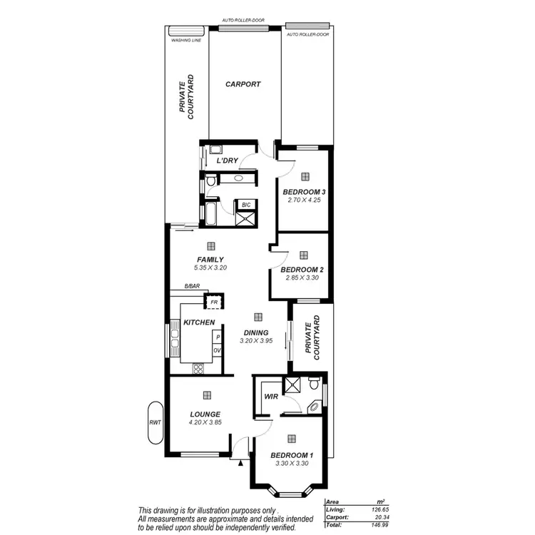 Floorplan of Homely villa listing, 7/43 Edinburgh Road, Modbury SA 5092