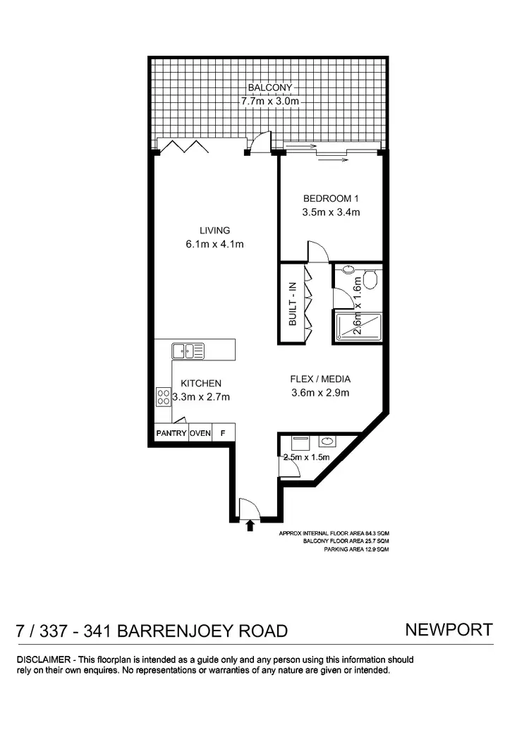 Floorplan of Homely unit listing, 7/337-339 Barrenjoey Road, Newport NSW 2106