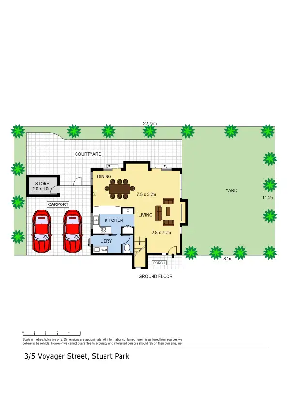 Floorplan of Homely townhouse listing, 3/5 Voyager Street, Stuart Park NT 820