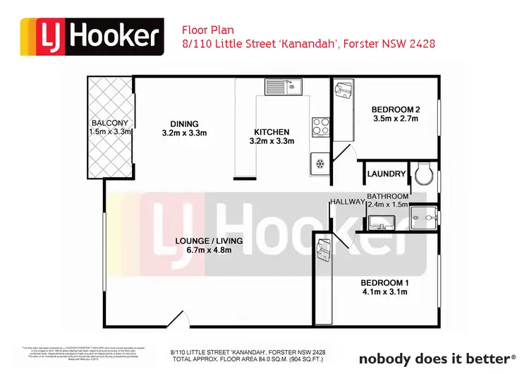 Floorplan of Homely unit listing, 8/110 Little Street 'Kanandah', Forster NSW 2428