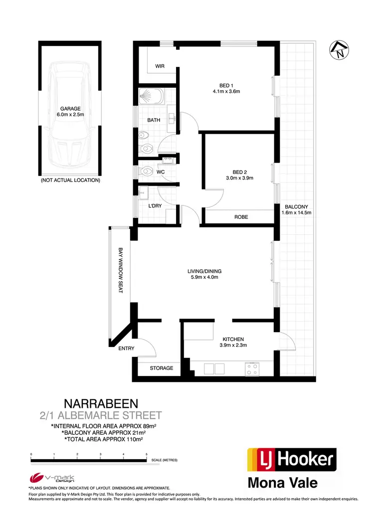 Floorplan of Homely unit listing, 2/1 Albemarle Street, Narrabeen NSW 2101