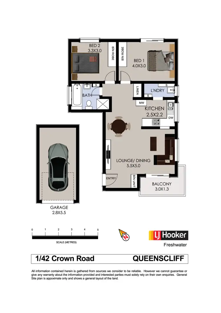 Floorplan of Homely unit listing, 1/42 Crown Road, Queenscliff NSW 2096