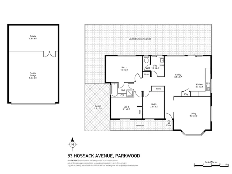 Floorplan of Homely house listing, 53 Hossack Avenue, Parkwood WA 6147
