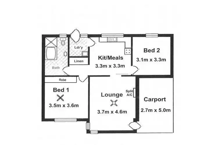 Floorplan of Homely unit listing, 12/3 Melton Street, Somerton Park SA 5044