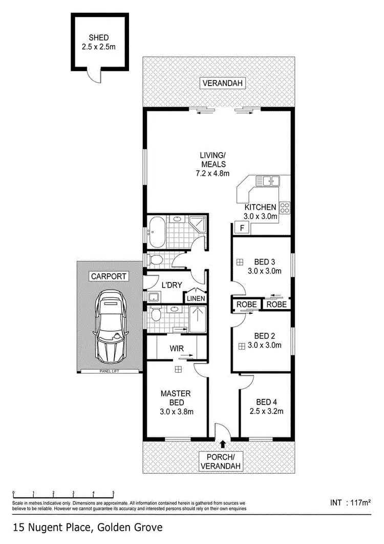 Floorplan of Homely house listing, 15 Nugent Place, Golden Grove SA 5125