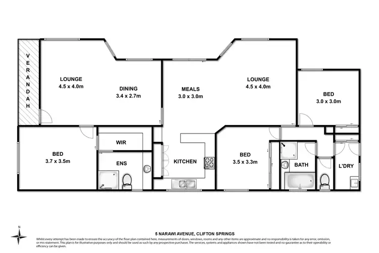 Floorplan of Homely house listing, 5 Narawi Avenue, Clifton Springs VIC 3222