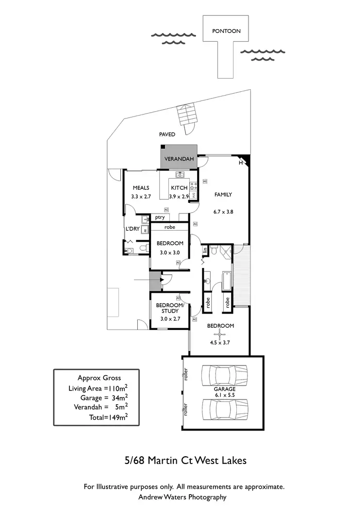 Floorplan of Homely house listing, Unit 5/68 Martin Court, West Lakes SA 5021