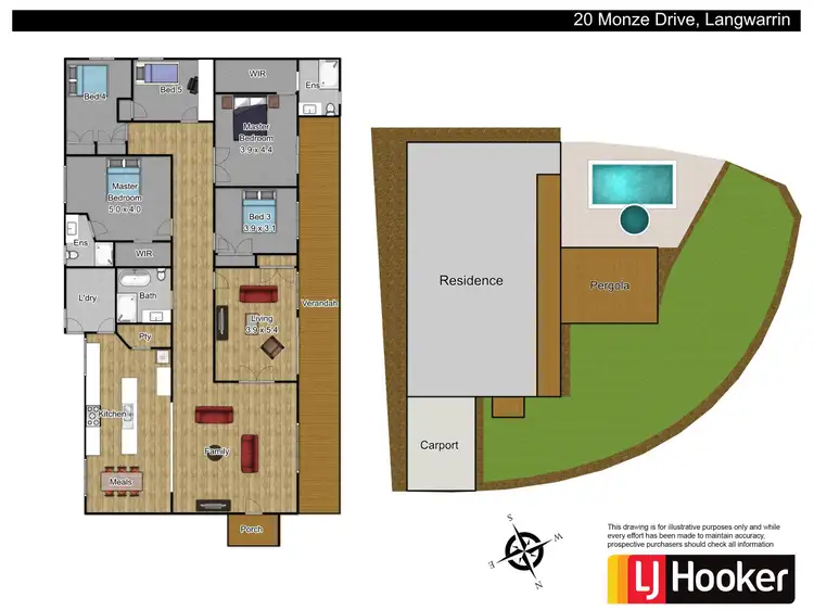 Floorplan of Homely house listing, 20 Monze Drive, Langwarrin VIC 3910