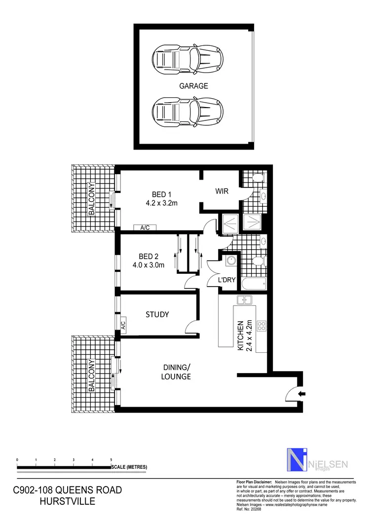 Floorplan of Homely apartment listing, C902/108 Queens Road, Hurstville NSW 2220