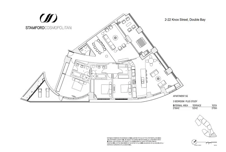 Floorplan of Homely apartment listing, 5G / 2-22 Knox Street, Double Bay NSW 2028