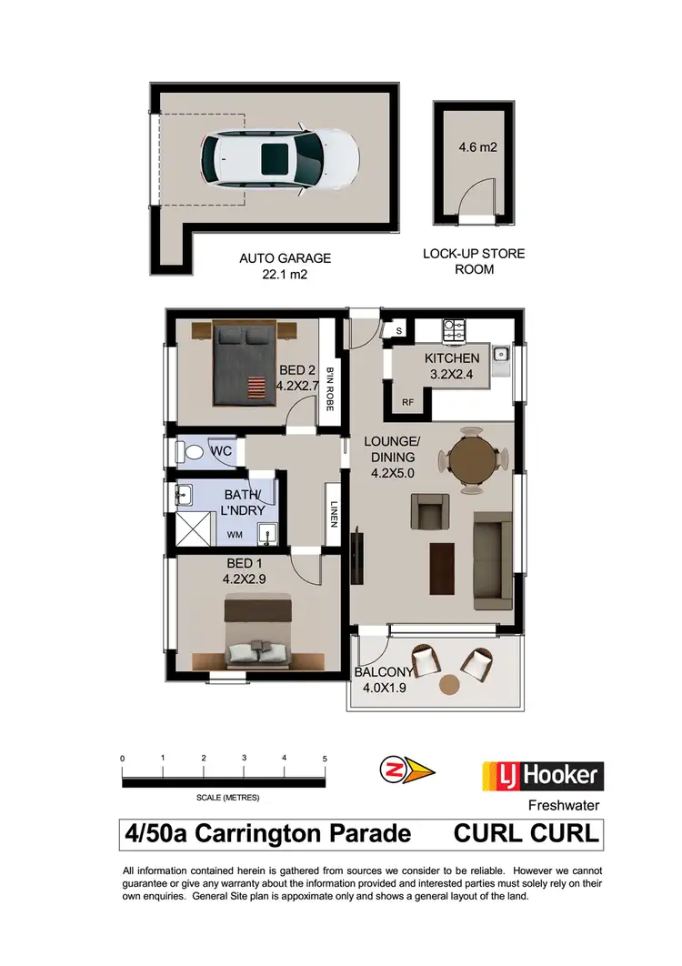Floorplan of Homely unit listing, 4/50a Carrington Parade, Curl Curl NSW 2096