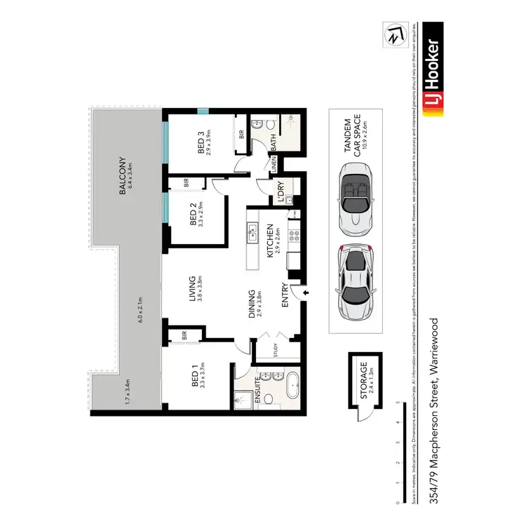 Floorplan of Homely unit listing, 354/79-91 Macpherson Street, Warriewood NSW 2102