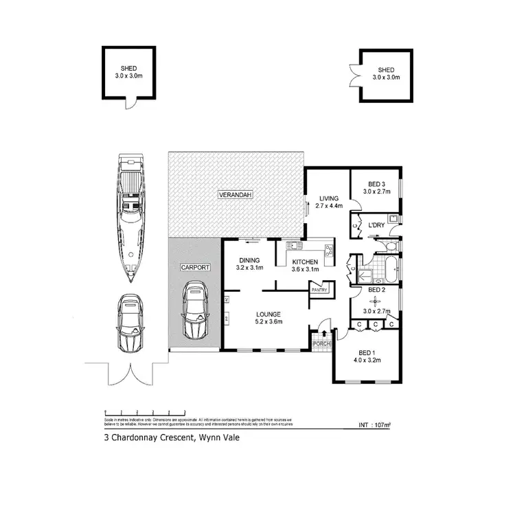 Floorplan of Homely house listing, 3 Chardonnay Crescent, Wynn Vale SA 5127