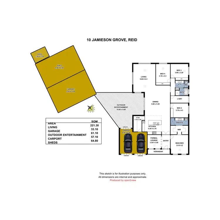 Floorplan of Homely house listing, 10 Jamieson Grove, Reid SA 5118