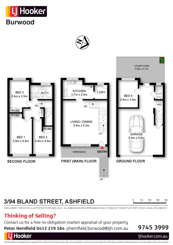 Floorplan of Homely townhouse listing, 3/94-98 Bland Street, Ashfield NSW 2131