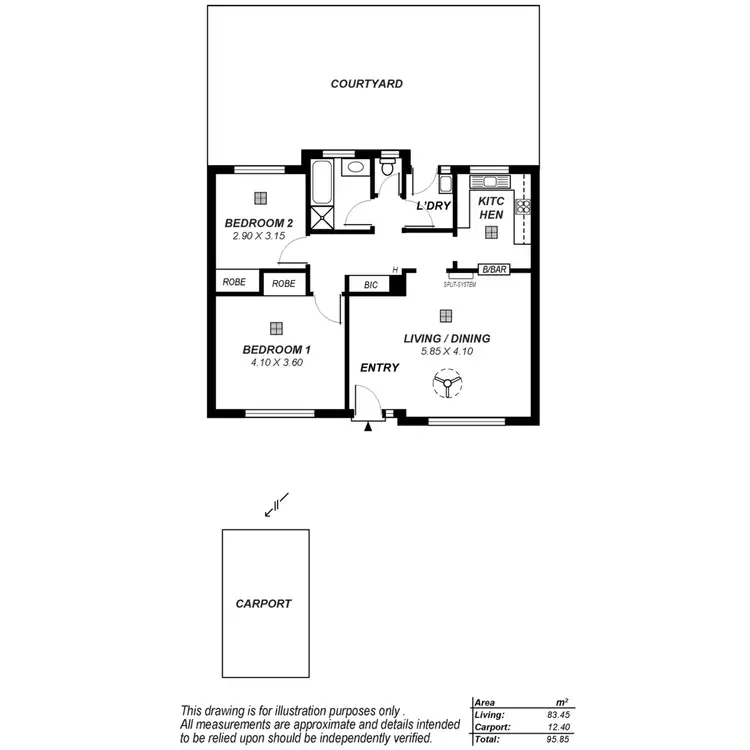 Floorplan of Homely unit listing, 5/74-86 Marian Road, Payneham SA 5070