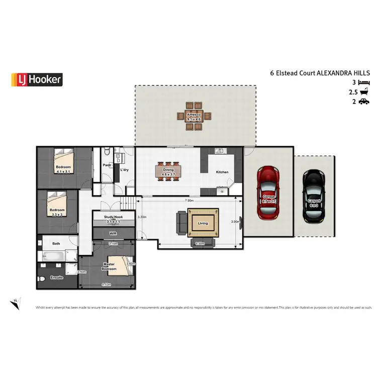 Floorplan of Homely house listing, 6 Elstead Court, Alexandra Hills QLD 4161