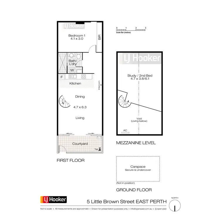 Floorplan of Homely apartment listing, 5 Little Brown Street, East Perth WA 6004