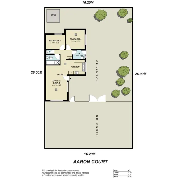 Floorplan of Homely house listing, 5 Aaron Court, Salisbury Downs SA 5108