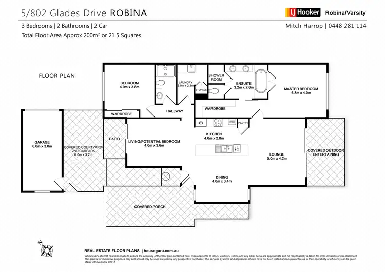 Floorplan of Homely unit listing, 5/802 Glades Drive, Robina QLD 4226