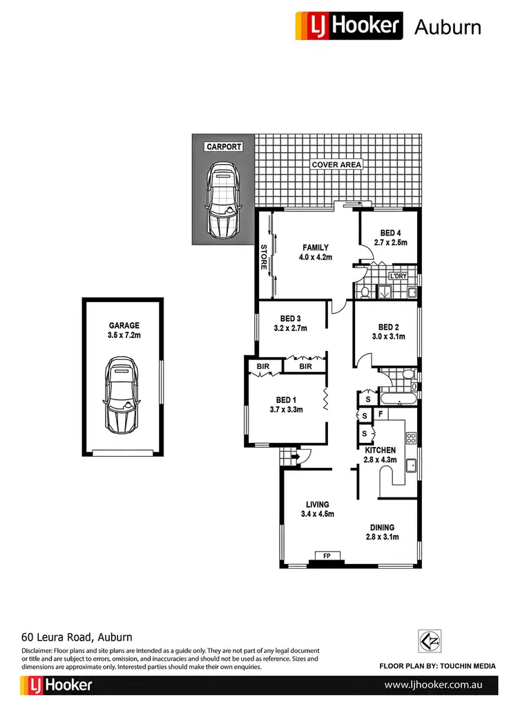 Floorplan of Homely house listing, 60 Leura Rd, Auburn NSW 2144