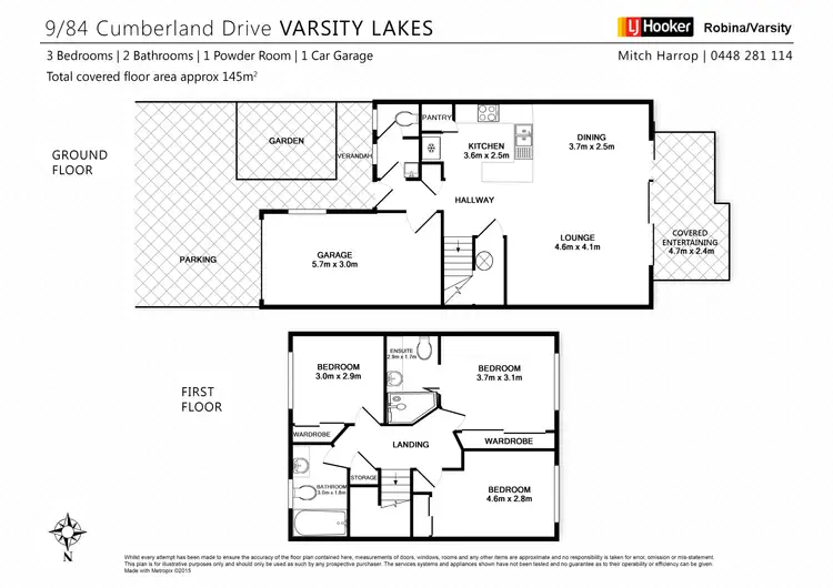 Floorplan of Homely townhouse listing, 9/84 Cumberland Drive, Varsity Lakes QLD 4227