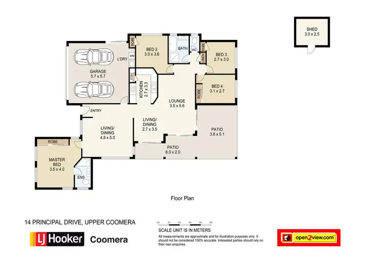 Floorplan of Homely house listing, 14 Principal Drive, Upper Coomera QLD 4209
