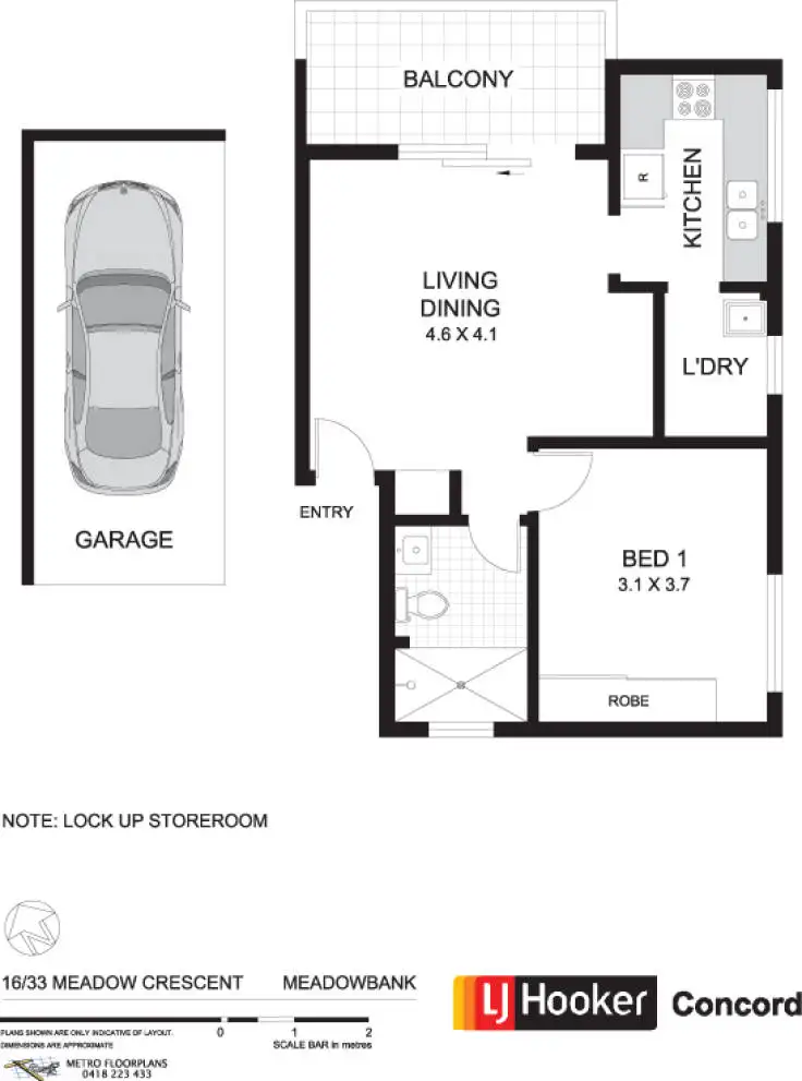 Floorplan of Homely unit listing, 16/33 Meadow Crescent, Meadowbank NSW 2114