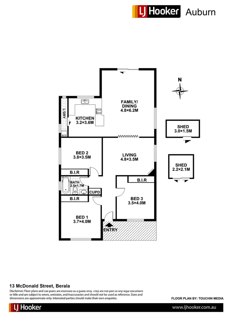 Floorplan of Homely house listing, 13 McDonald Street, Berala NSW 2141