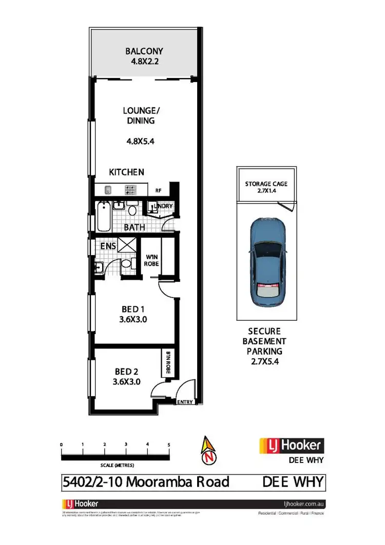 Floorplan of Homely unit listing, 5402/2-10 Mooramba Road, Dee Why NSW 2099