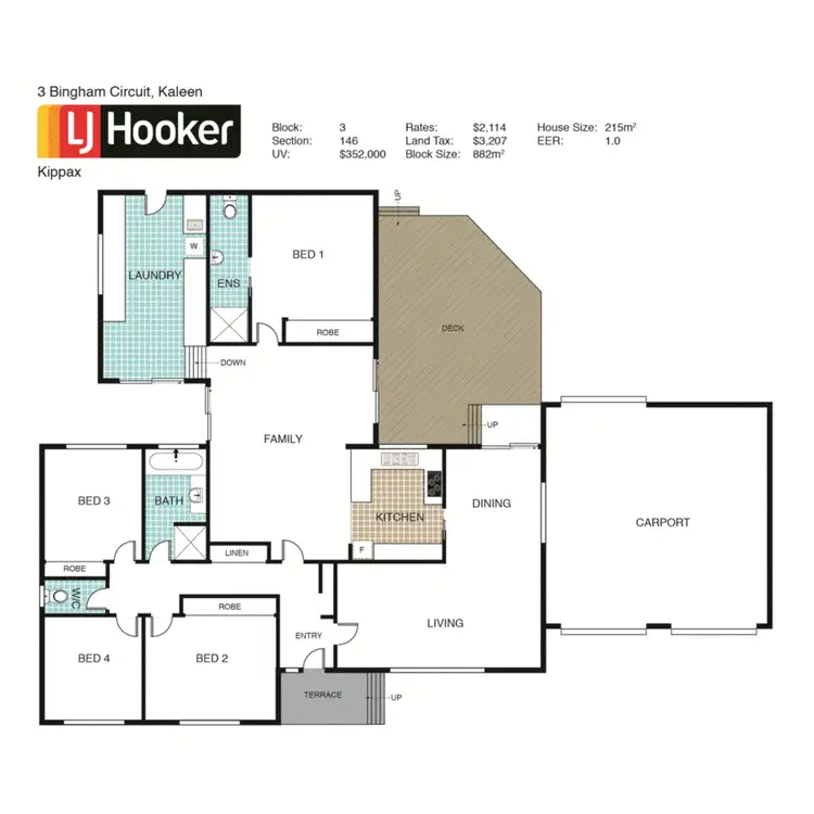 Floorplan of Homely house listing, 3 Bingham Circuit, Kaleen ACT 2617