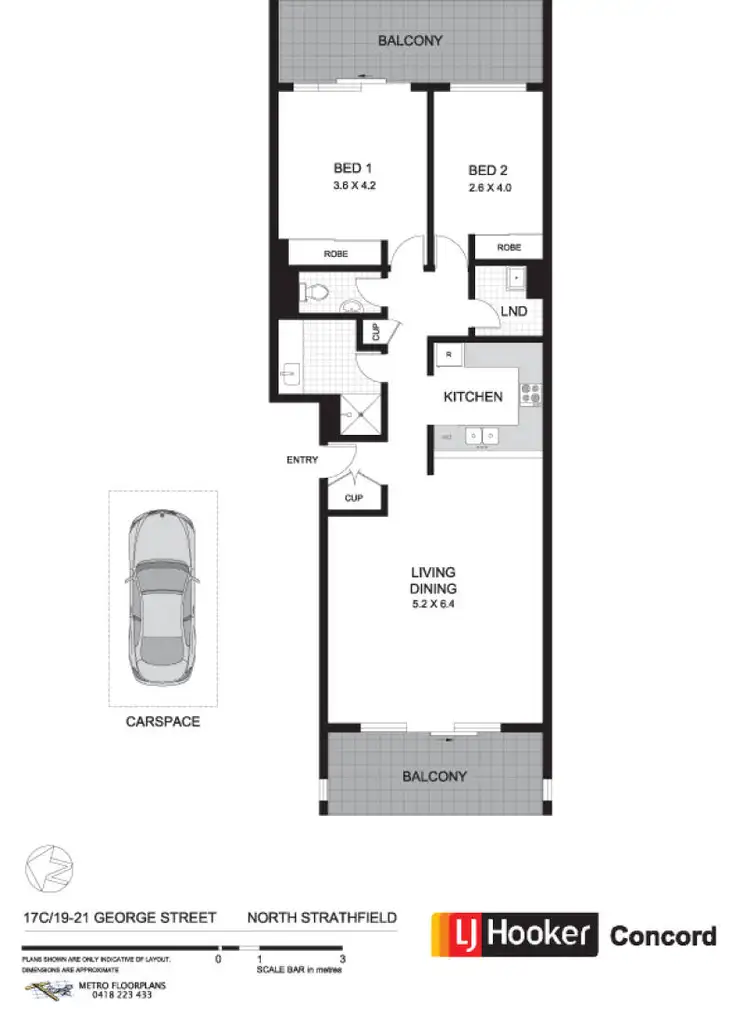 Floorplan of Homely apartment listing, 17C/19-21 George Street, North Strathfield NSW 2137