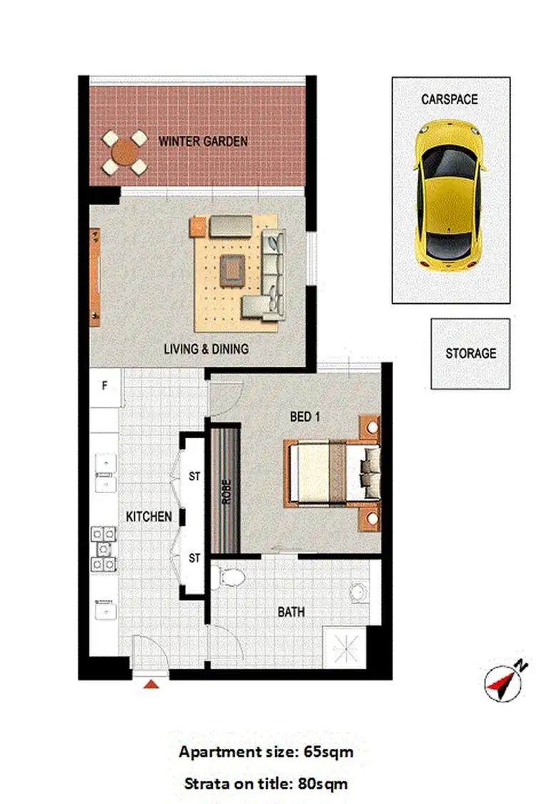 Floorplan of Homely apartment listing, 502/55 Hill Road, Wentworth Point NSW 2127