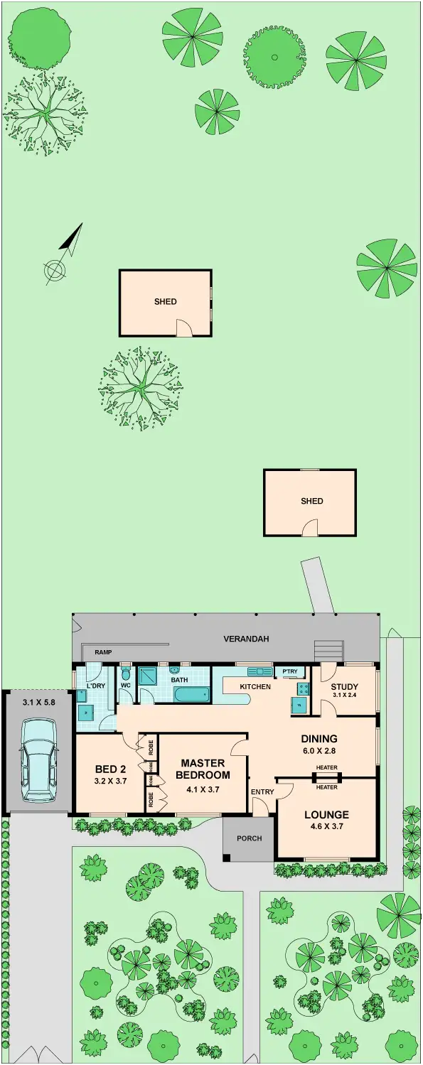 Floorplan of Homely house listing, 61 Piper Street, Broadford VIC 3658