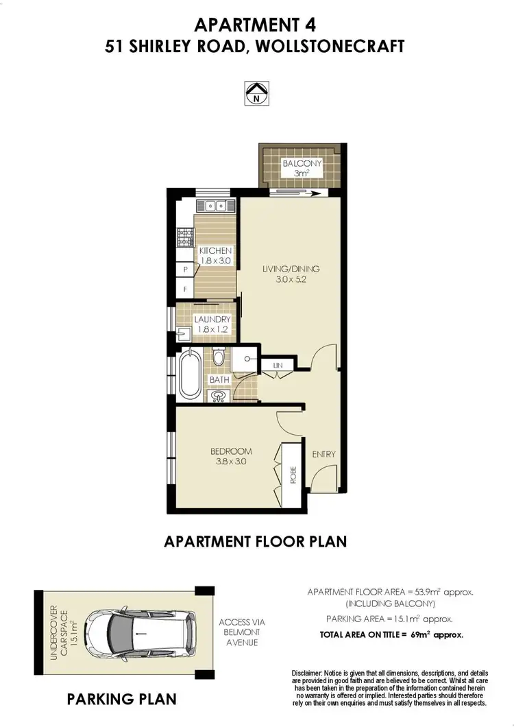 Floorplan of Homely apartment listing, 4/51 Shirley Road, Wollstonecraft NSW 2065