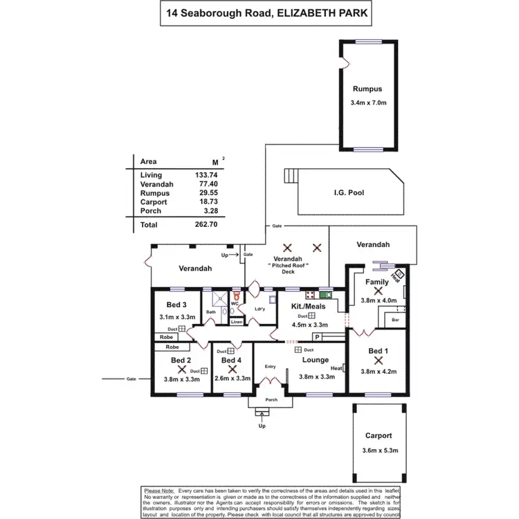 Floorplan of Homely house listing, 14 Seaborough Road, Elizabeth Park SA 5113