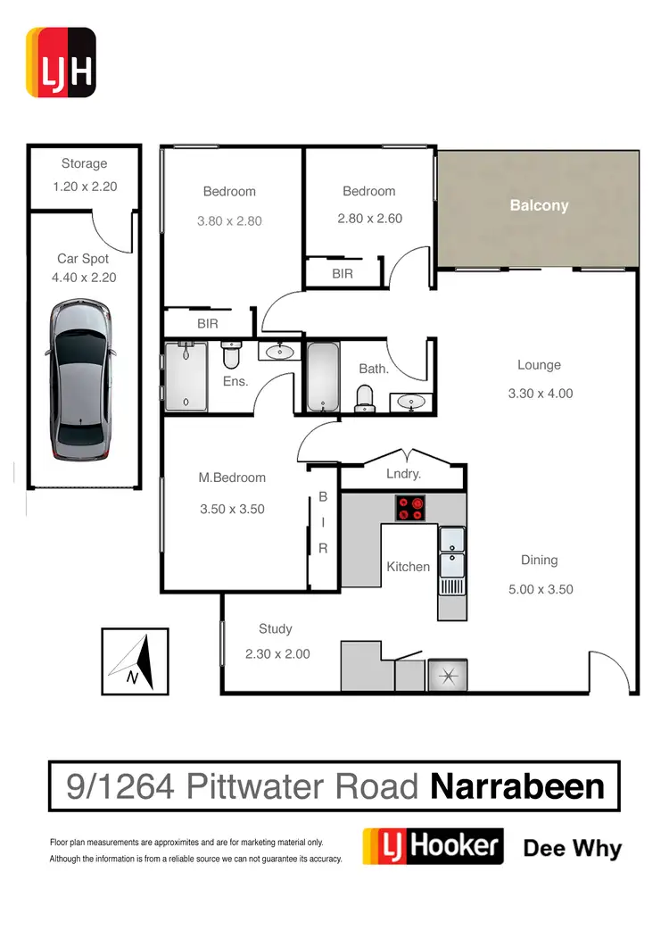 Floorplan of Homely unit listing, 9/1264 Pittwater Road, Narrabeen NSW 2101