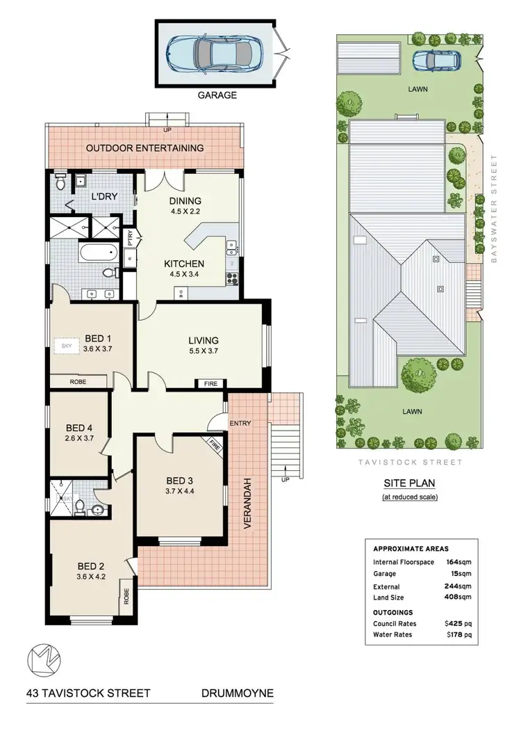 Floorplan of Homely house listing, 43 Tavistock Street, Drummoyne NSW 2047