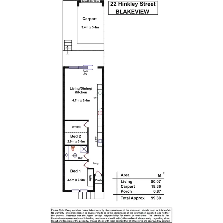 Floorplan of Homely house listing, 22 Hinckley Street, Blakeview SA 5114