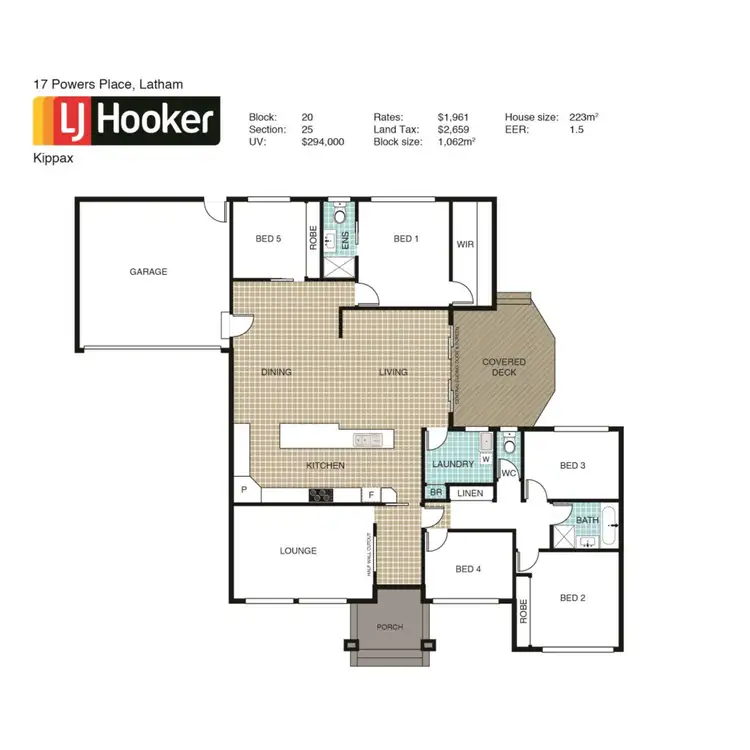 Floorplan of Homely house listing, 17 Powers Place, Latham ACT 2615