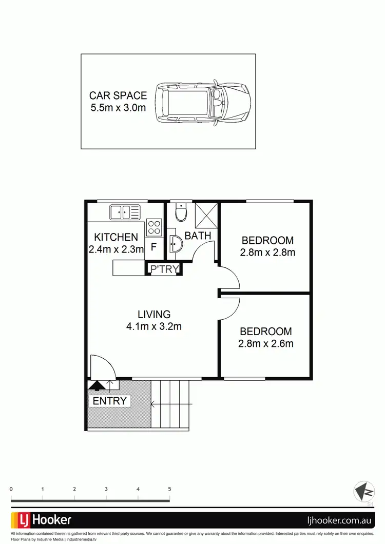 Floorplan of Homely unit listing, 2/7 Arthur Street, Queanbeyan NSW 2620