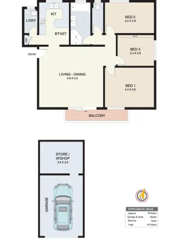 Floorplan of Homely apartment listing, 4/17 Queen Street, North Strathfield NSW 2137